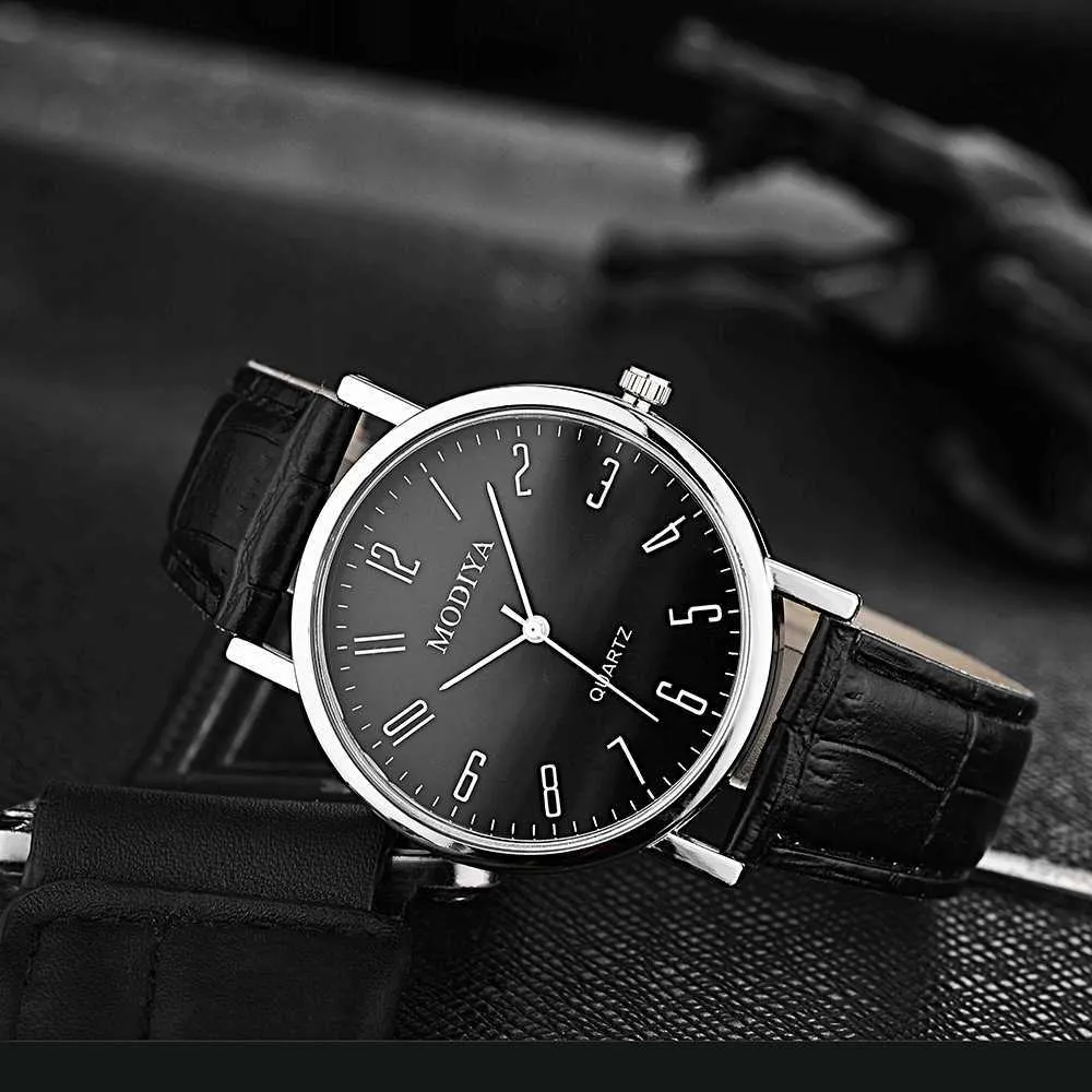 Modiya prosty kwarcowy prezent zegarek męski zegarek minimalistyczny pasek zegarek tani zegarek męski