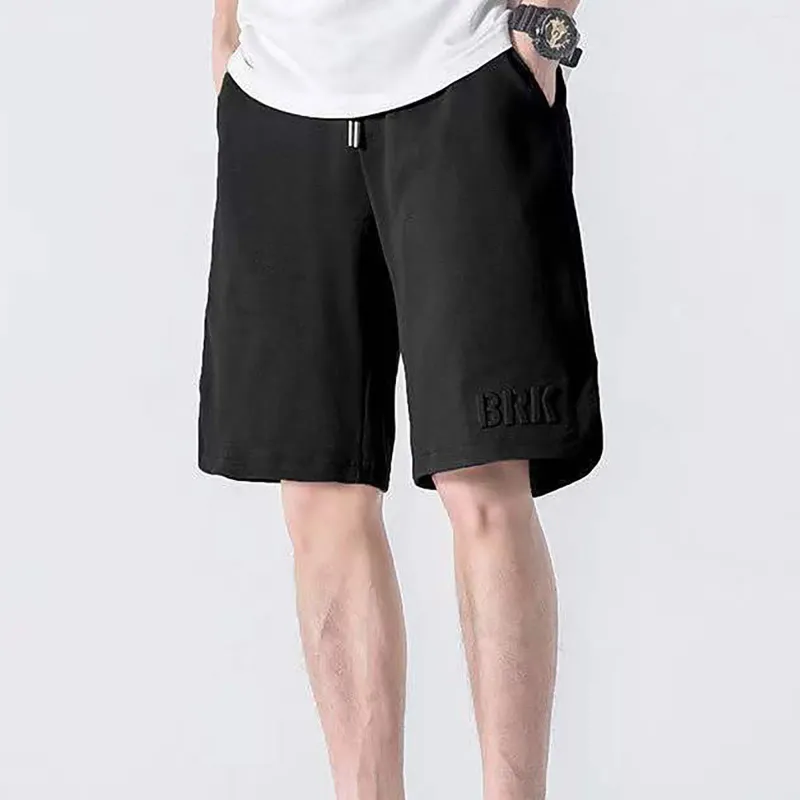 Herrbyxor sommar andas sport shorts student elastik för män byxa chinos smala passform spännbyxor sträcka