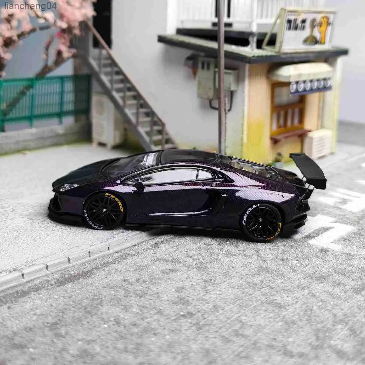 Diecast Model Cars King Modelo 1 64 LB700 Roxo fibra de carbono limitada399 Diecast Model Car