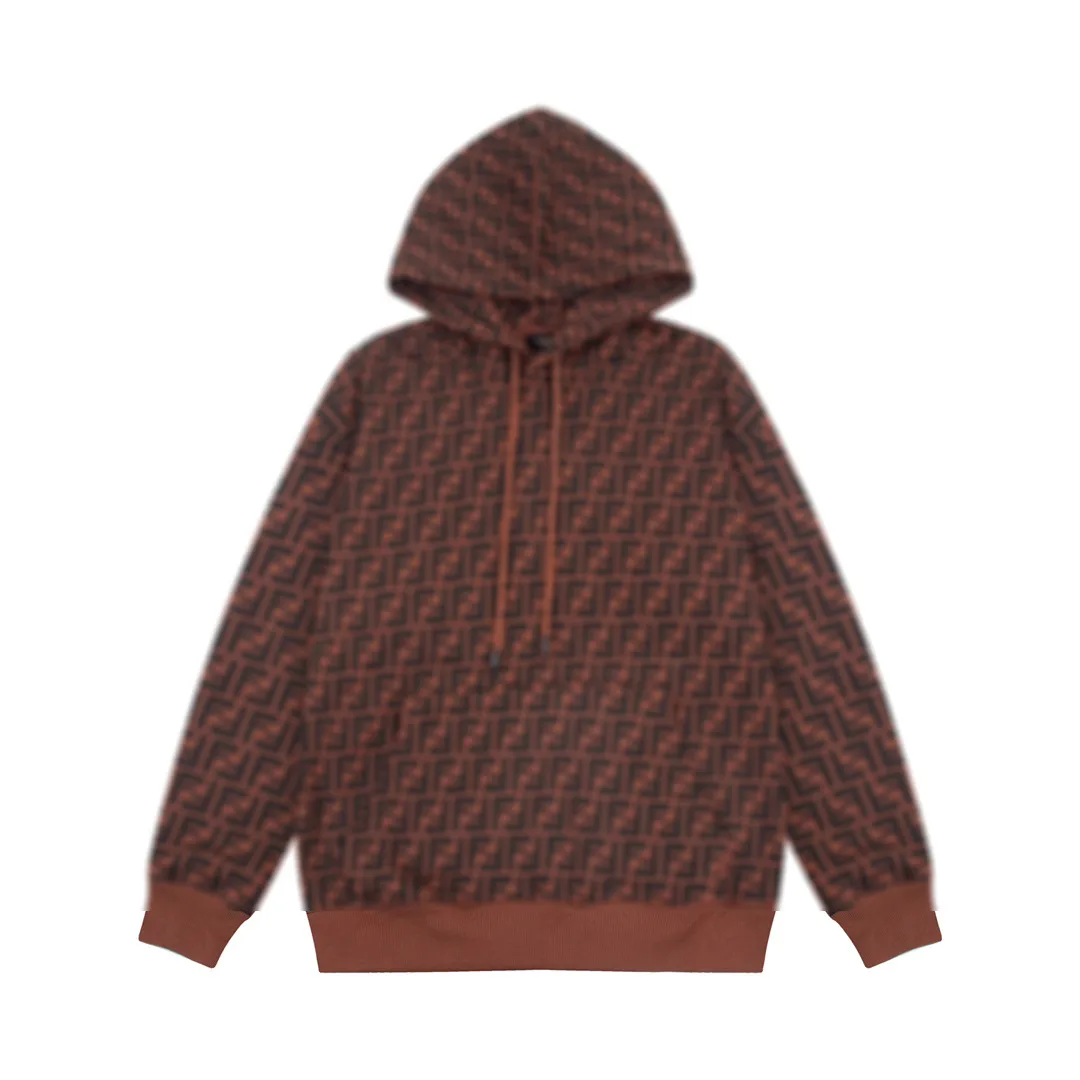 Fen Men's Hoodie, designer av toppkvalitet Nya mäns och kvinnors pullover -huvtröjor, nya fulltryckta Lao Foye Loose Fashion Tipe -tyg, 100% ren bomull, europeisk storlek