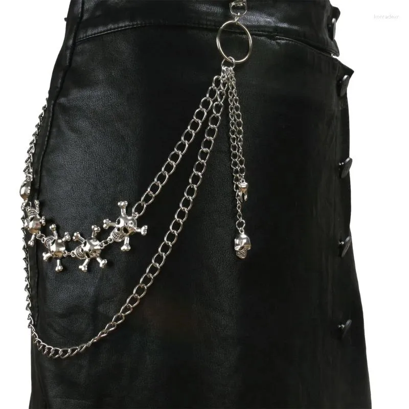 Belts Pants Chain With Hollow Out Skull Wallet Charm Jeans Pocket Hiphop Rock For Fashion Enthusiasts