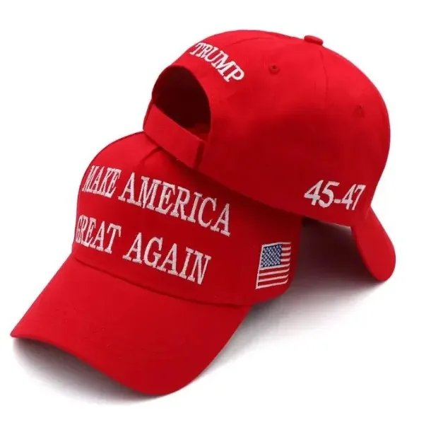 Sombreros de fiesta Trump Actividad Algodón Bordado Basebal 45-47 Haga que Estados Unidos vuelva a ser grande Sombrero deportivo Venta al por mayor Entrega a domicilio 579QH