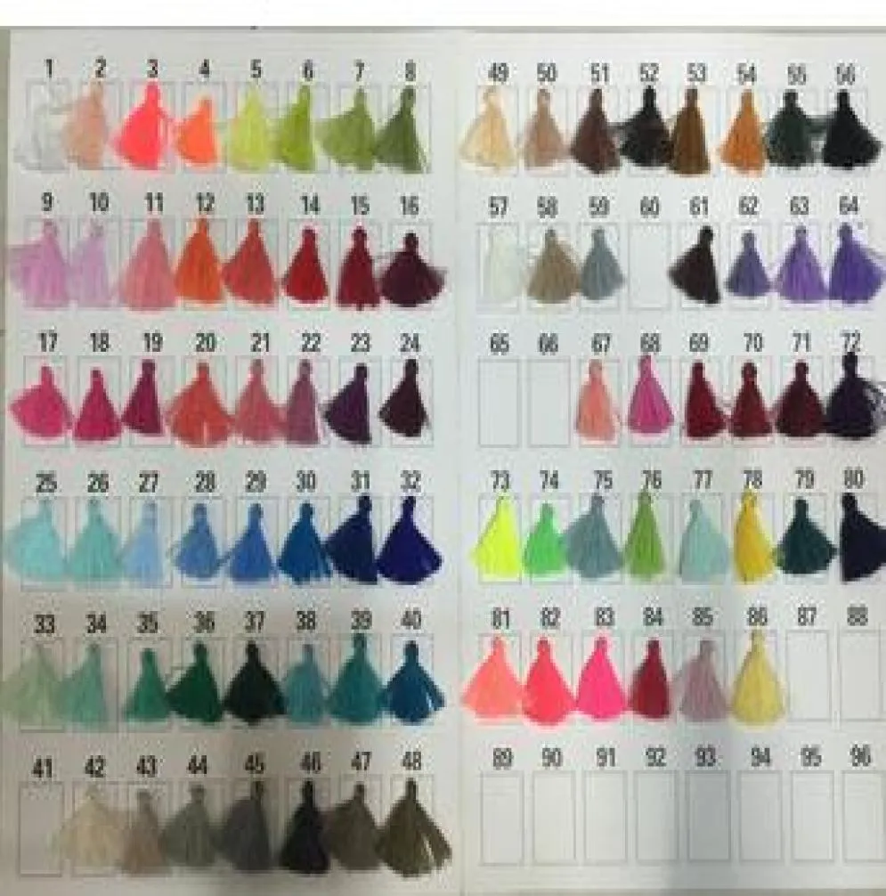 480pcs 60colors in stock craft tassels Tassel silk charms Small 28cm loop long decorative Key cushion tassel3832532