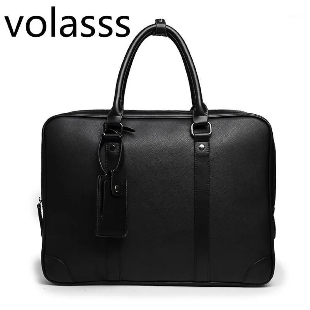 2020 Men Messenger Computer Bag Man 14-tums läder bärbar kortfölj handväska singel bolso väskor bandolera hombre sac homme kvinnor1230o