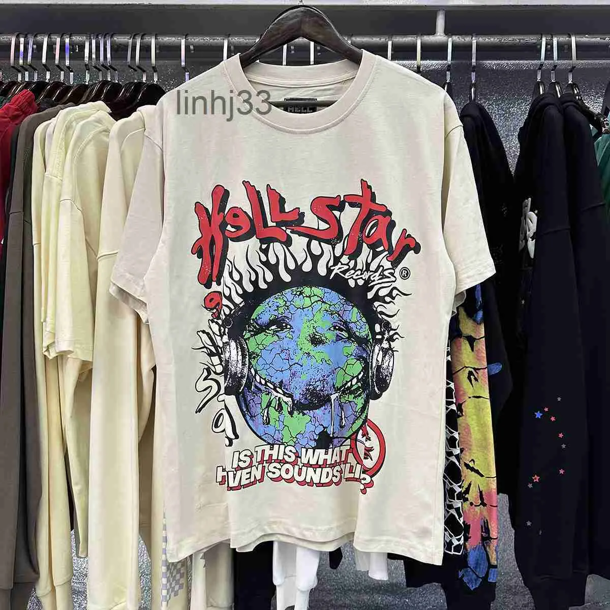 Męskie koszulki Newmens Hellstar TEE TEE MĘŻCZYZNA KOBIETA GRAFFITI