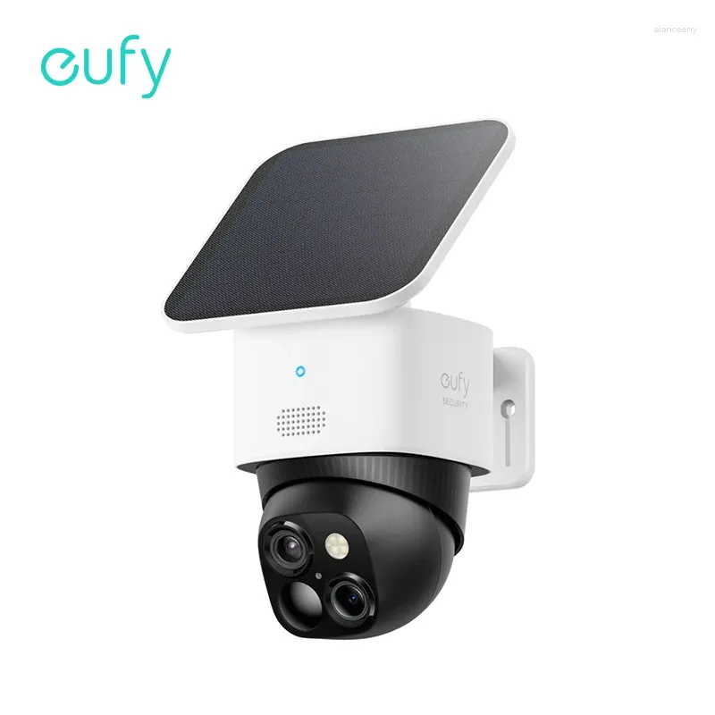 Eufy SoloCam S340 Telecamera di sicurezza solare Wireless Sorveglianza esterna a 360° Nessun punto cieco Wi-Fi 2,4 GHz Canone mensile