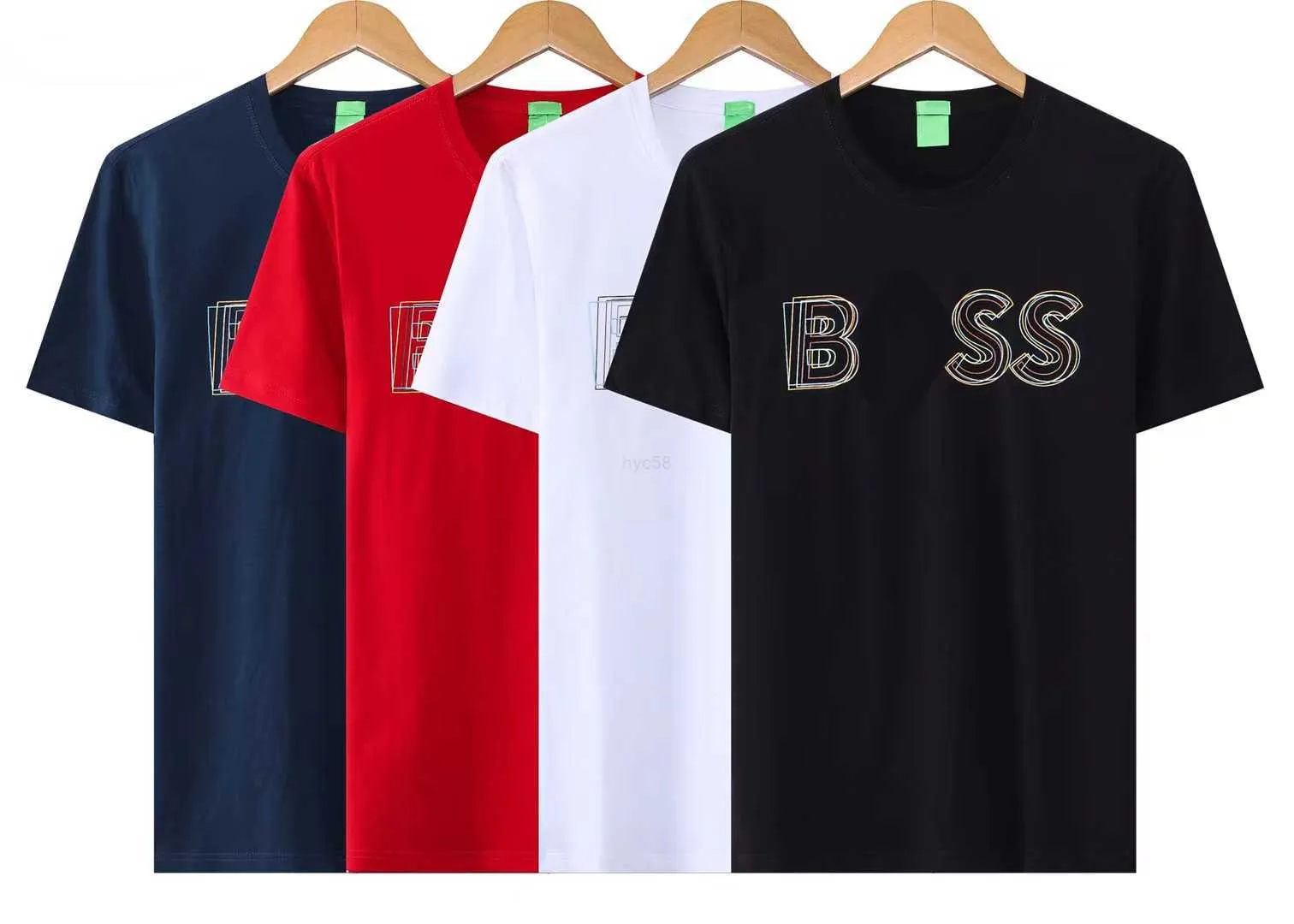 T-shirts pour hommes Boss Mens T-shirt de haute qualité Mode Hommes Tshirt Luxe Polo Col rond Haut respirant Boss Business Shirt T-shirt décontracté Homme Tops Chemises de créateurs Hommes Taille M