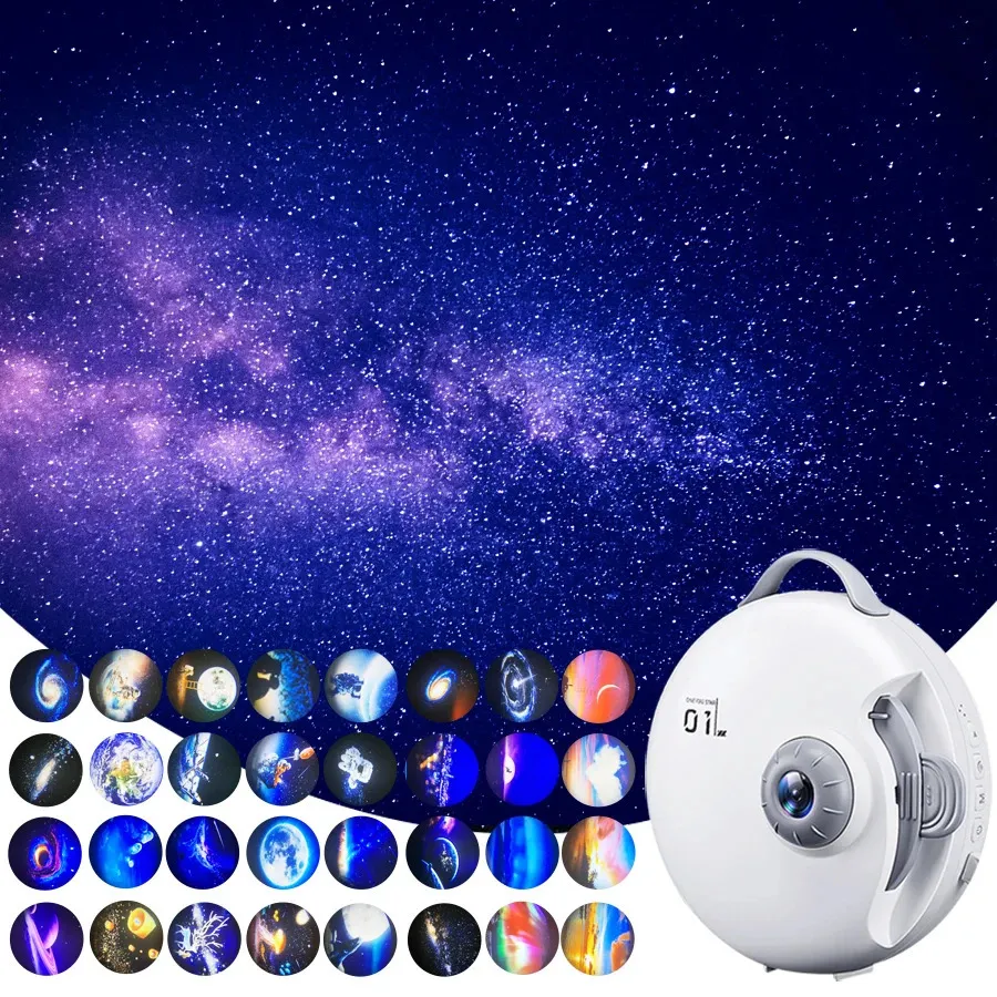 32 IN 1 Galaxy Star-projector Sterrenhemel-nachtlampje Oplaadbaar Roterend nachtlampje voor decoratieve armaturen Kindercadeau 240220