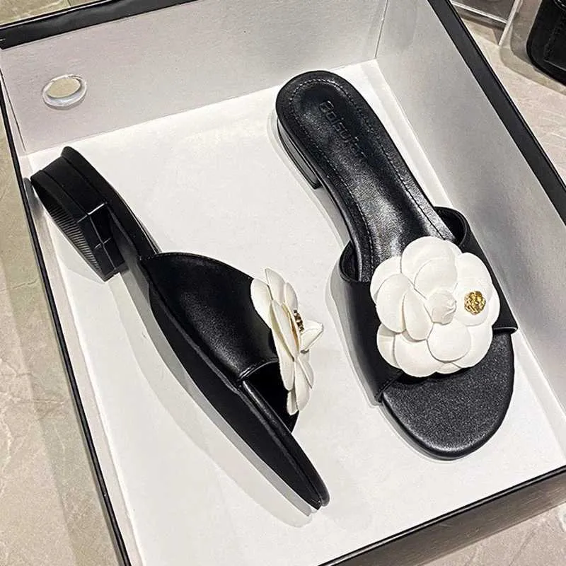 StartseiteProduktcenterHigh-End-Luxus-Blumen-SlipperKamelien-Schuhe für Damen mit offener Zehenpartie J240224