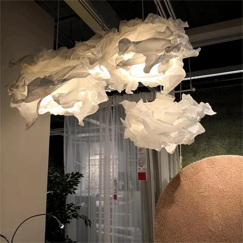 Lampskugga Ljus Lampskärm Cloud Paper Cover Hängande ljuskrona takhänge