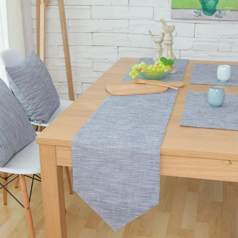 Table Runner Japanese Style 3 Colors Rectangle Linen Cotton Dining Runners For Home Party Decoration El Coffee Decor