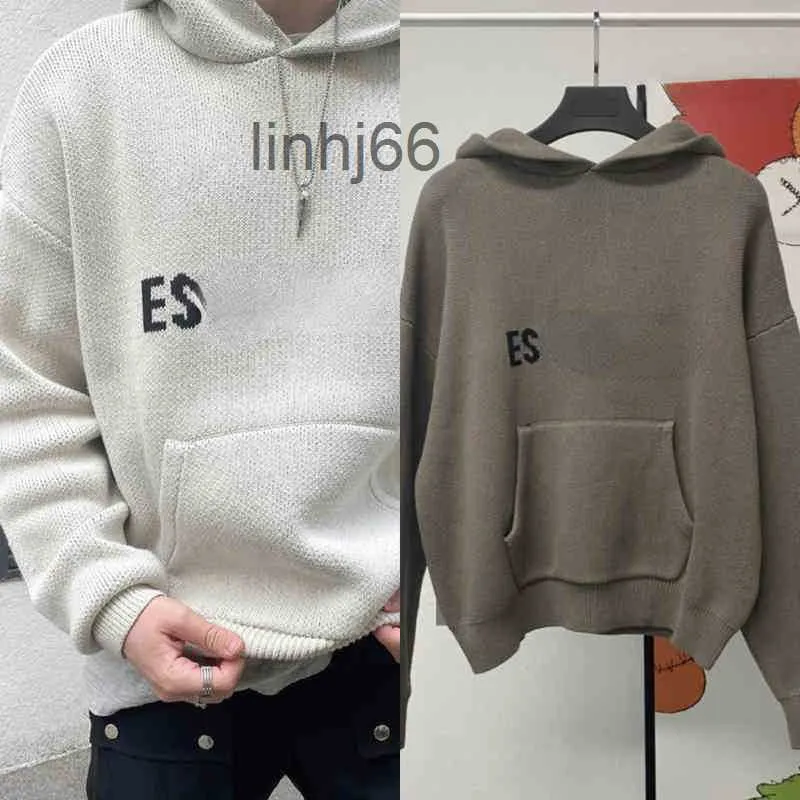 Mens Hoodies Sweatshirts Essentialshoodie Men Knit Jumper Essentialsweatshirts Women Sweater Loose Oversized Essentialsss Hoody Ess Knitted Sweat e