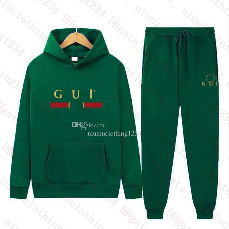 Tute firmate Uomo Tuta di lusso Due pezzi Set lettere G Tuta Giacca casual Felpa con cappuccio e pantaloni Completi Abiti sportivi Donna Uomo Tuta da jogging