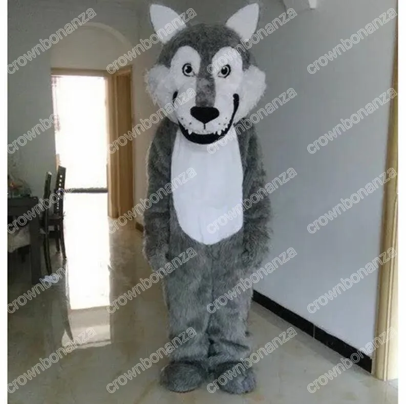Высокое качество Хэллоуин на заказ костюм талисмана волка нарядное платье карнавал День рождения плюшевый костюм