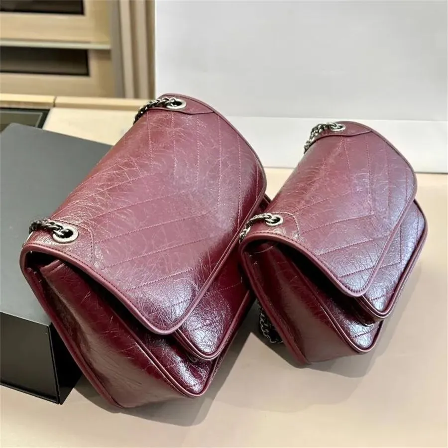 Niki Medium Luxury Designer axelväska shopping handväskor handväska kvinnor läder handväska totes satchel damer messenger crossbody tygväskor axelväska