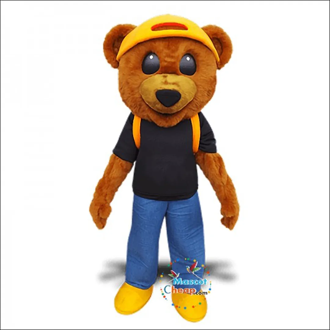 2024 Costume de mascotte d'ours brun d'Halloween Personnage de thème d'anime de dessin animé Taille adulte Carnaval de Noël Fête d'anniversaire Tenue fantaisie