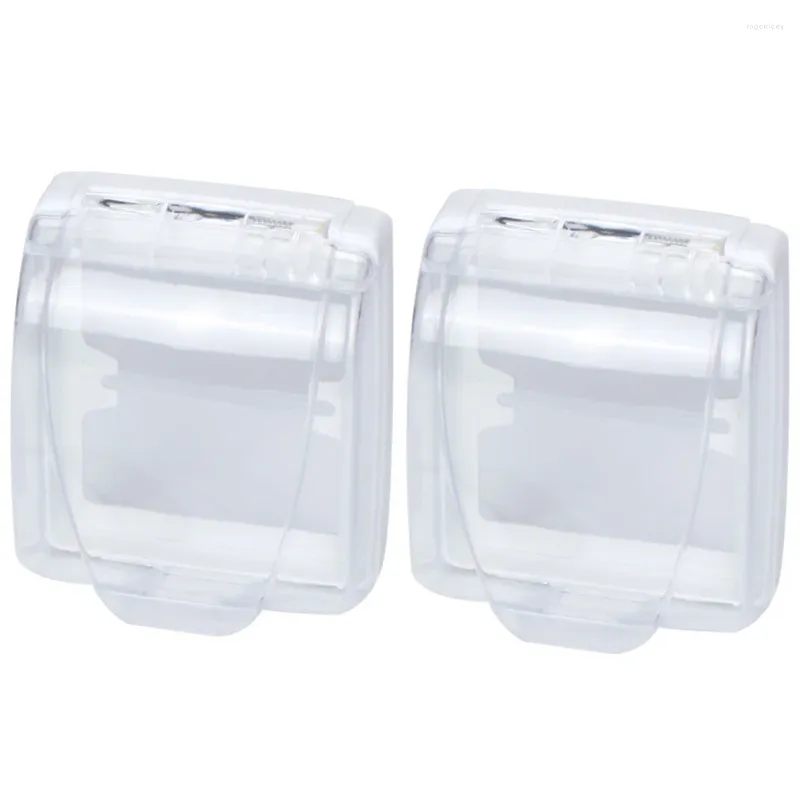 Sonnettes de porte 2 pièces clavier sans fil étanche couverture de sonnette carillon de protection coque ABS pour étanche à la pluie transparente anti-éclaboussures