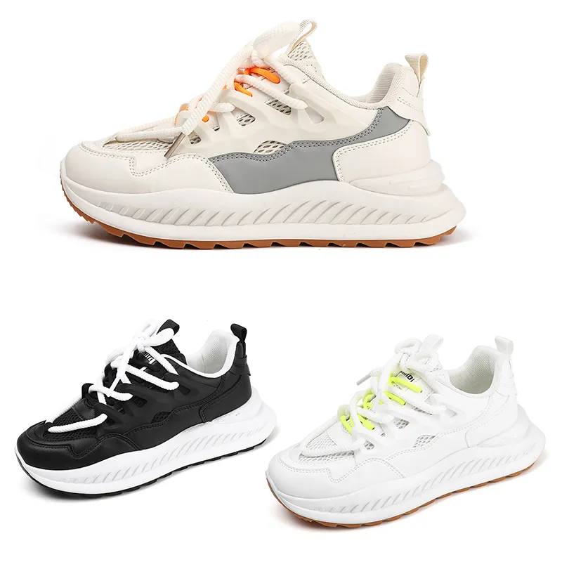 Chaussures de course réconfortés hommes basses basse respirant blanc noire beige femme entraîneurs sneakers sportifs 37 s