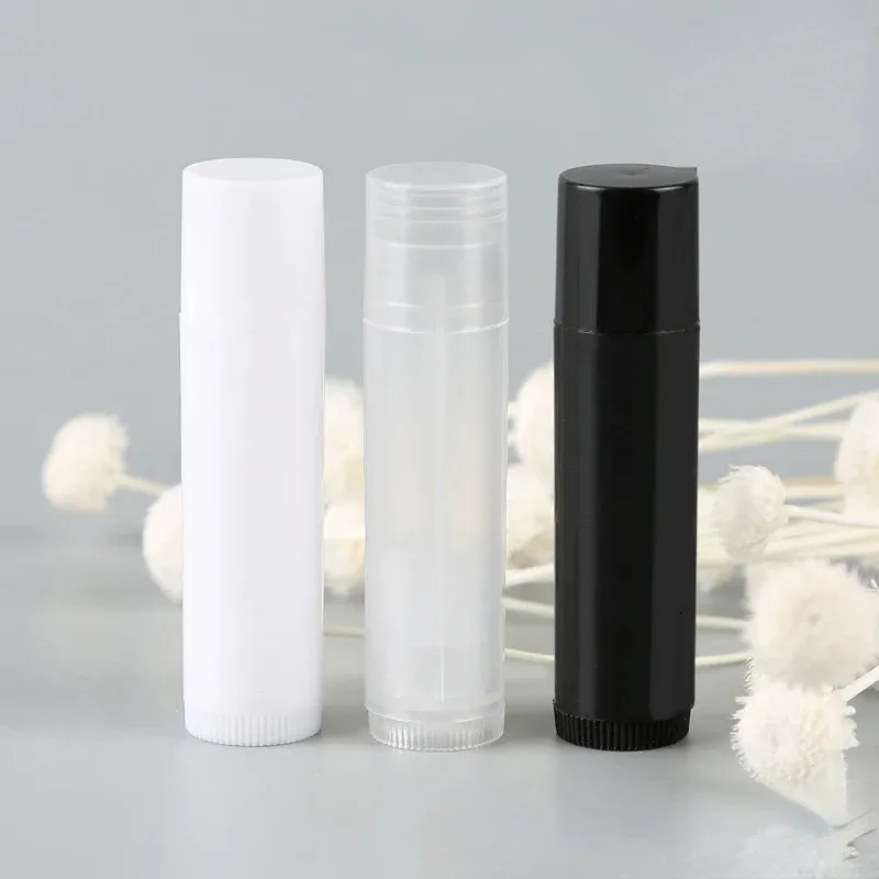 100 Pcs 5ml Empty Lip Gloss Tubes Empty Cosmetic Containers Lipstick Jars Balm Tube Cap Container Travel Makeup Tools 240220