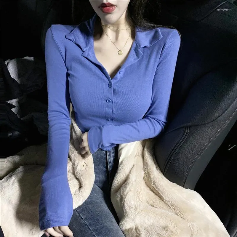 Women's T Shirts T-shirts Women Long Sleeve Sexy Slim Korean Harajuku Tops Fashion All-match Blanks Tee