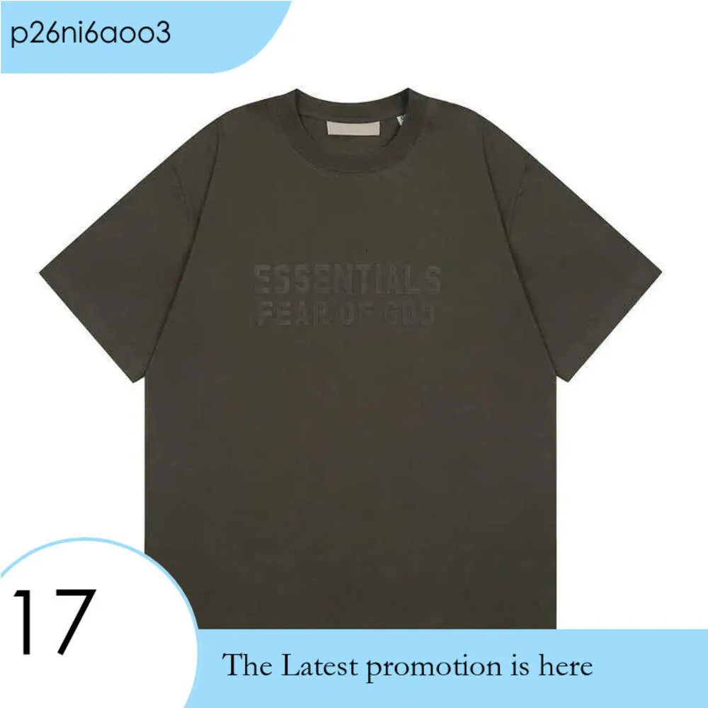 Męskie EssentialsWeatshirts Tees Fashion Clothing 2023SS American Trendy Brand Fog Essen Double Thread Large 463