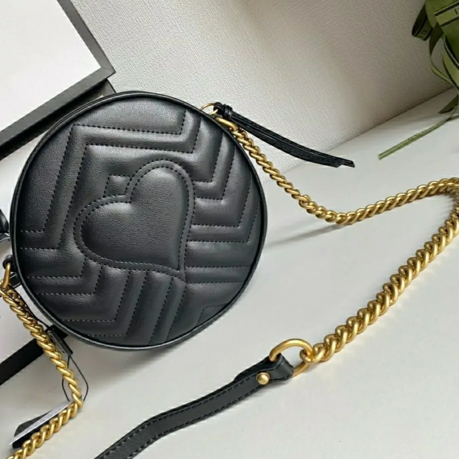 Sac à chaîne à bandoulière unique de haute qualité, petit sac rond à bandoulière, sac brodé de luxe léger, sac de maquillage pour téléphone