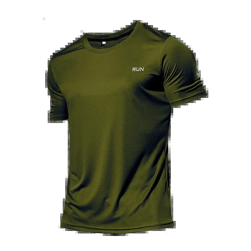 Разноцветная летняя спортивная рубашка с коротким рукавом, высококачественная спортивная одежда, мужская футболка для фитнеса, футболка для бега, спортивная одежда 240219