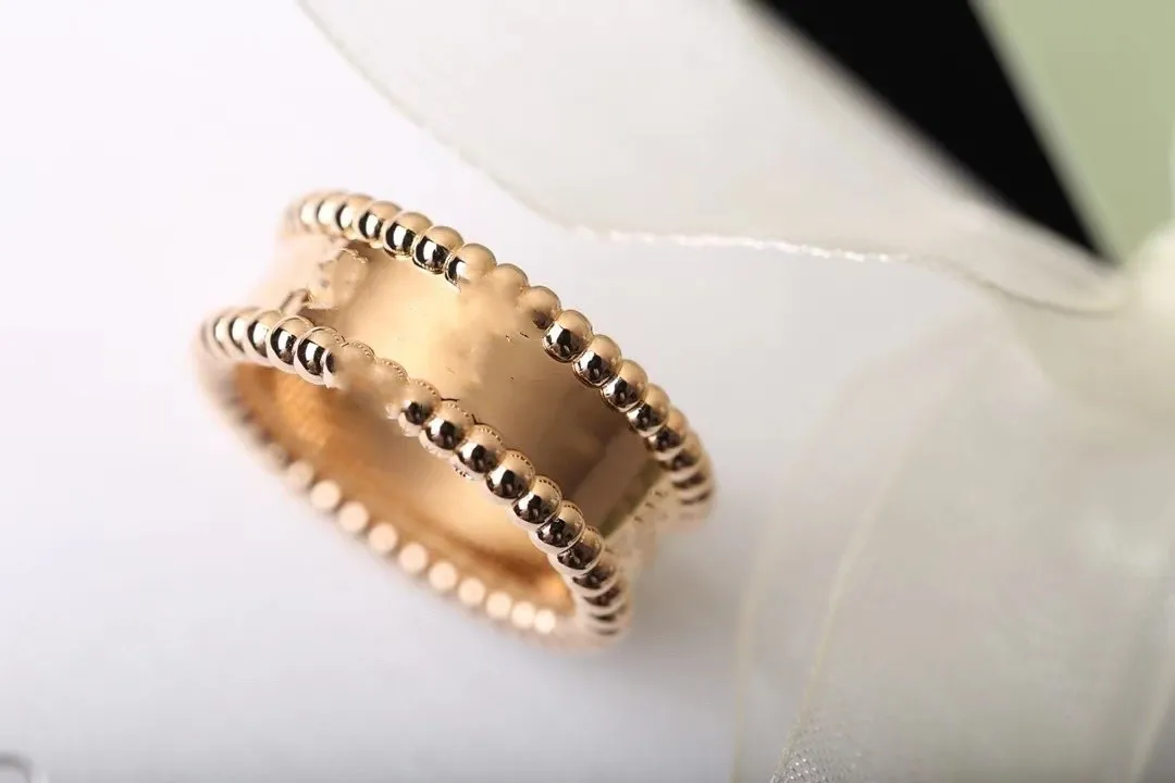 topkwaliteit roségouden Charm Ring Ronde Designer ring Luxe v-goud en echt 18k zilveren ringen mode bruiloft Verloving Valentijnsdag cadeau voor vrouwen met doos