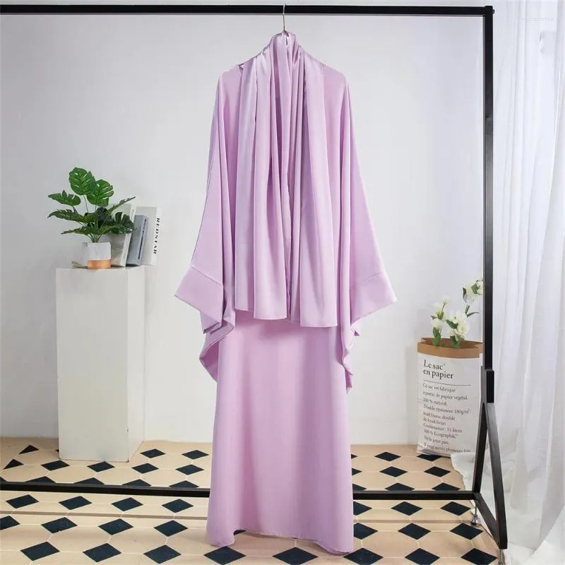 Ethnic Clothing Ramadan Muslim Women Abaya Batwing Sleeve Maxi Dress Dubai Saudi Kaftan Turkey Arab Robe Islamic Party Femme Jalabiya Gown