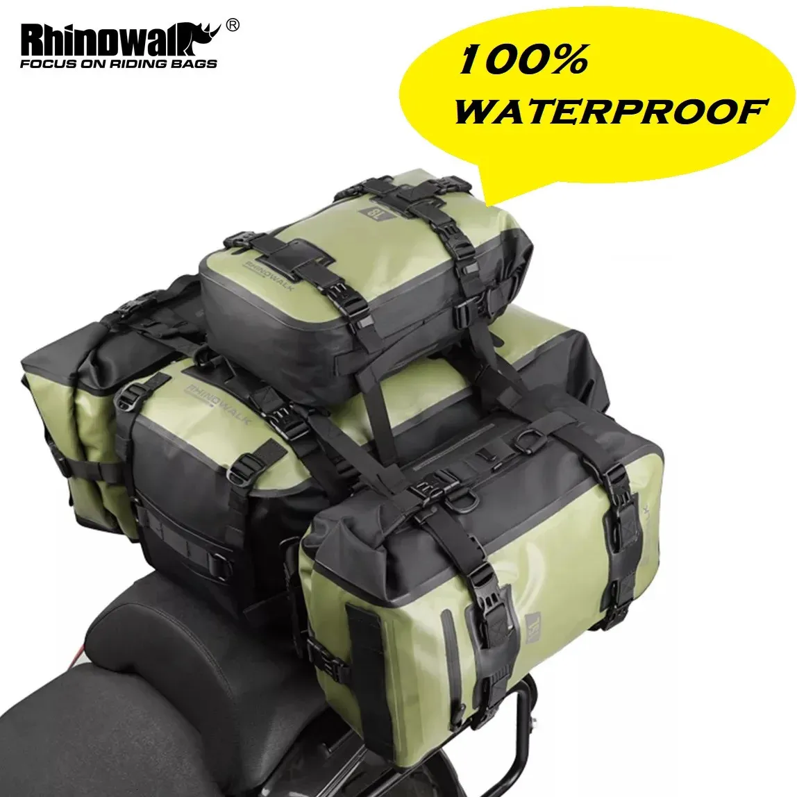 Rhinowalk motorfiets reistas waterdicht motorfiets zijtas 30L motorzadel koffertas reistassen voor motorfiets 240219