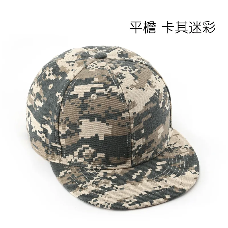 2024 Hot Sellig Football Professional Soccer Short Brim Camouflage Flat Brim Solid Color Light Board Baseball Cap Korean Style Japanese Styl