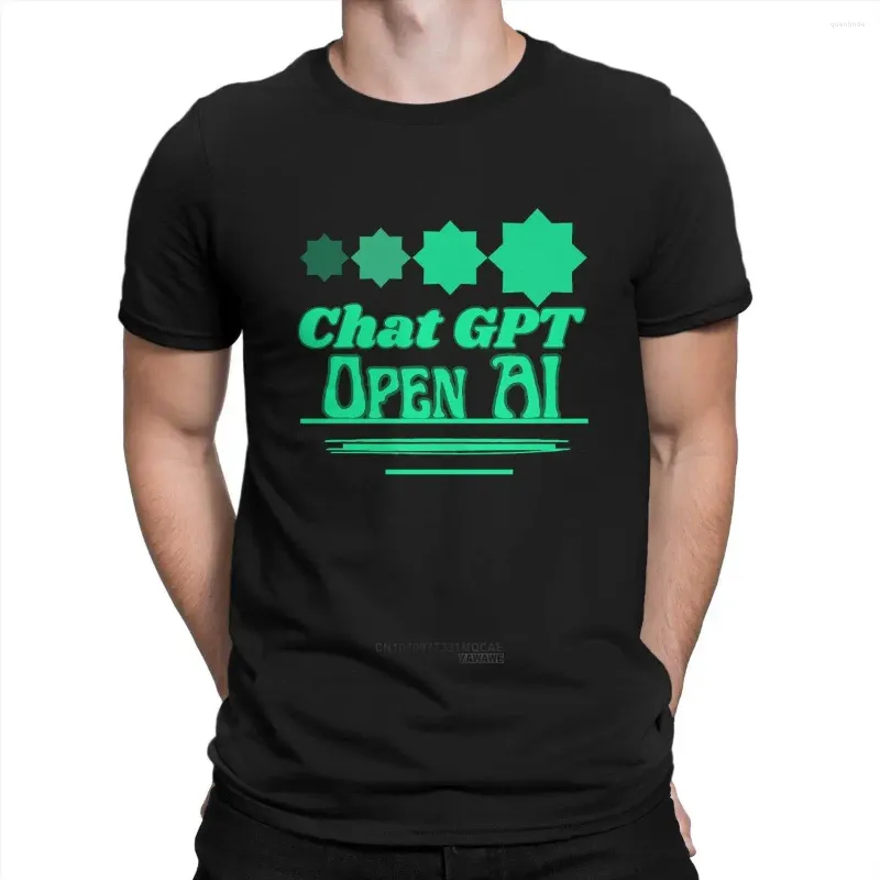 Men's Tank Tops ChatGPT Est T-Shirt For Men Open AI Typography Round Neck Boyfriend T Shirt Distinctive Gift Clothes Outdoor Wear
