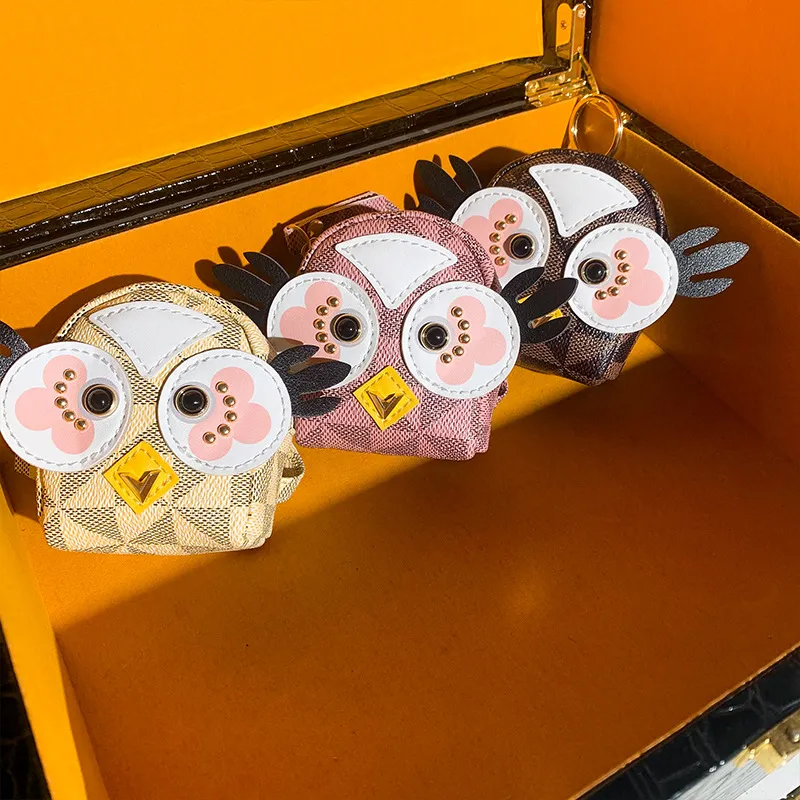 2024 New Trendy Owl Zero Wallet Bluetooth Earphone Bag Key Bag Mouth Red Envelope Factory Wholesale in Stock