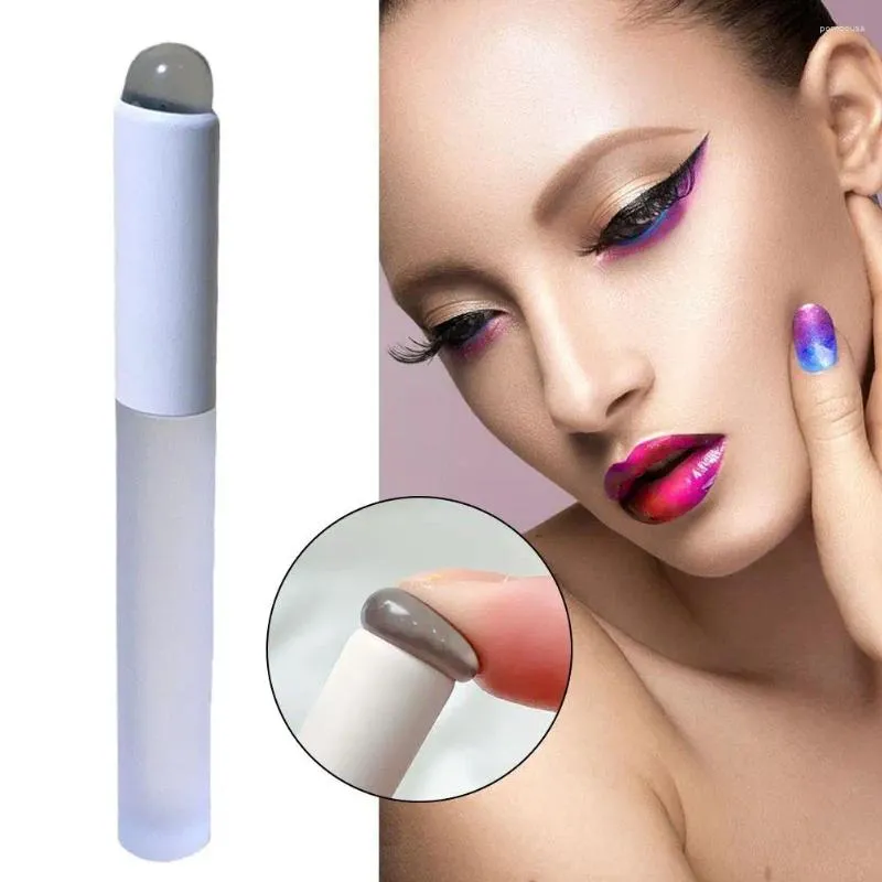 Makeup Brushes 1pcs Soft Silicone Lip Brush With Dust Proof Cover Applicator Head Tool Cosmetic Eyeshadow Lipstick Round J0M6