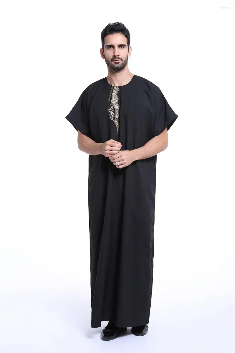 ملابس عرقية رجال السعودية رداء كافتان ثوب المسلمين تطريز دبي الإسلامي الطويل عيد رمضان ثوب العربية