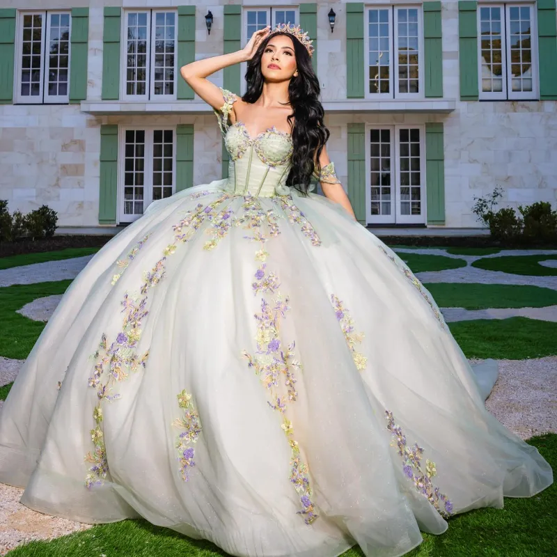 Wedding Light Green Quinceanera Dresses Wedding Neon Green