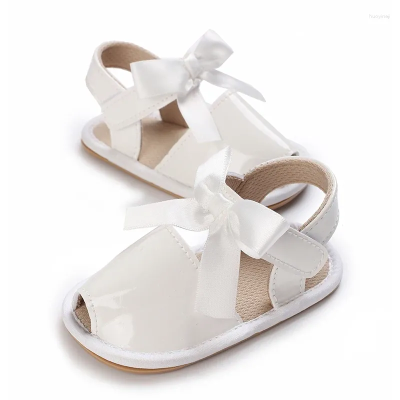 Sandales bébé fille semelle souple en cuir PU nœud papillon princesse robe de mariée Mary Jane pantoufles été enfant en bas âge chaussures