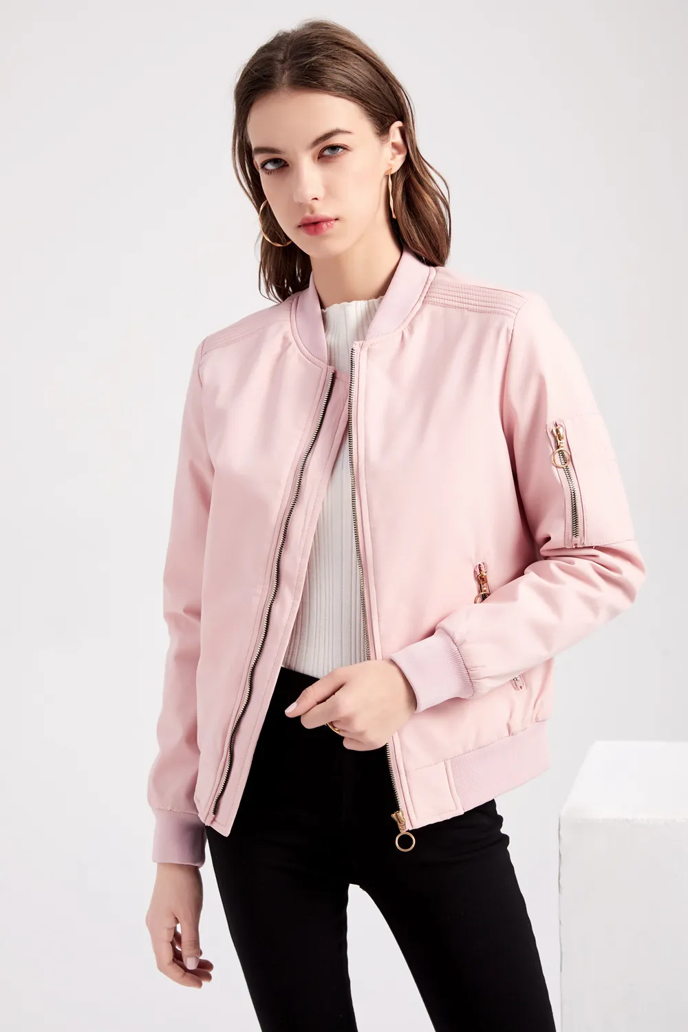 Lightweight Womens Bomber Ladies Bomber Jacket With Long Lightweight Womens Bomber Ladies Bomber Jacket With Long