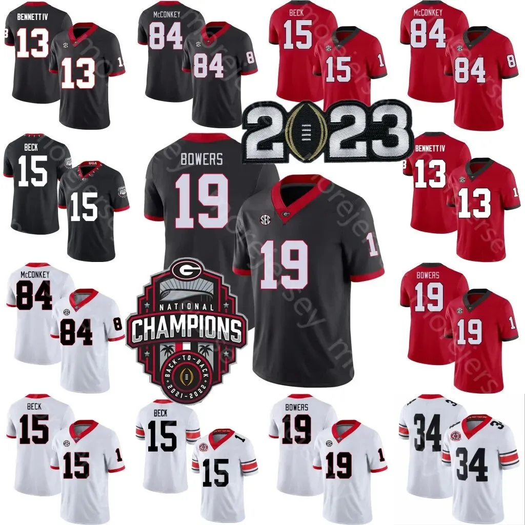 UGA College NCAA Football Jersey Carson Beck Stetson Bennett IV Brock Bowers Ladd McConkey Vandagriff Mims Williams Walker Malaki Starks Milton Mekhi Mews