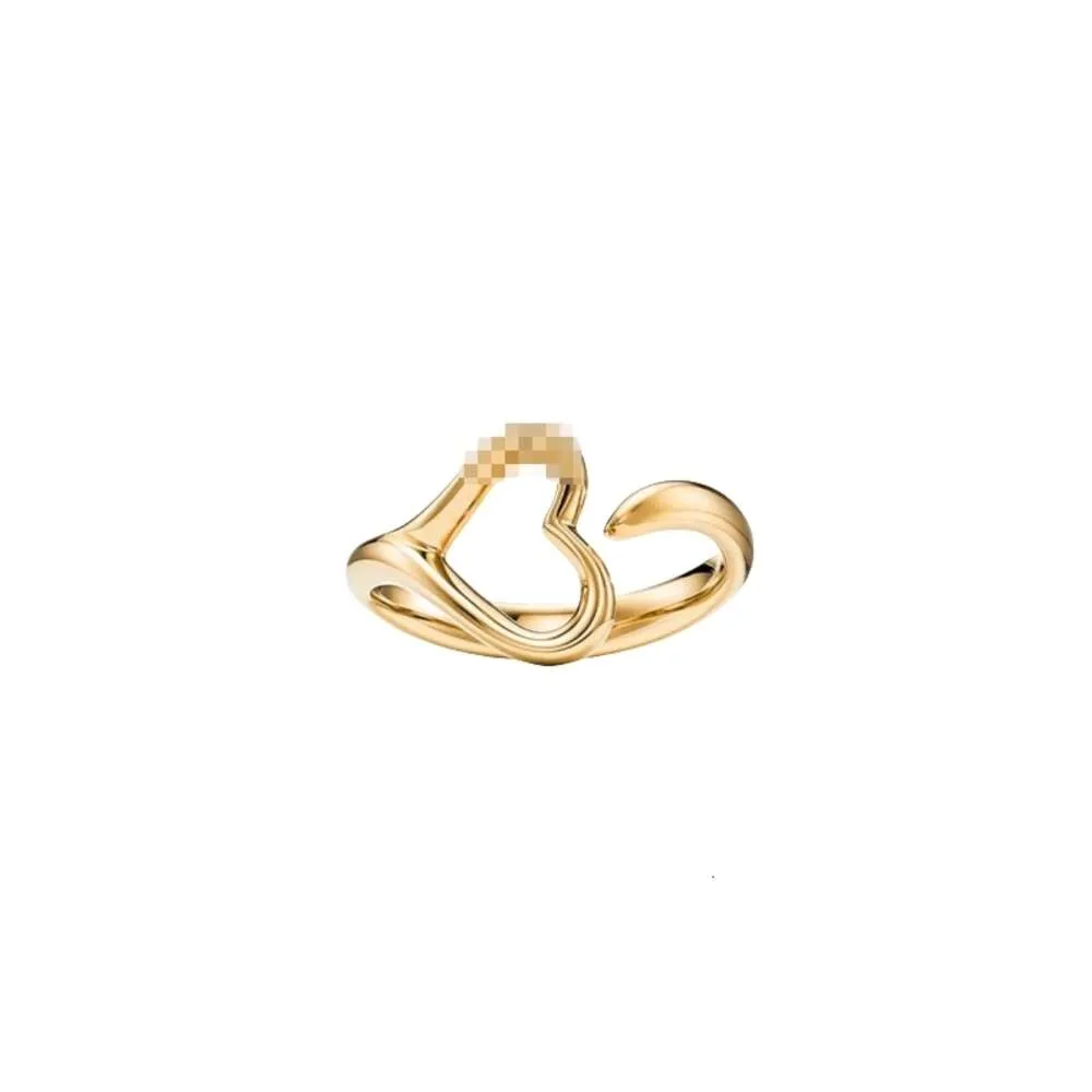 Tiffiny Ringen Designer Dames Originele Kwaliteit Bandringen De nieuwe verzilverde hartvormige ring van heren- en damesmode liefdesring