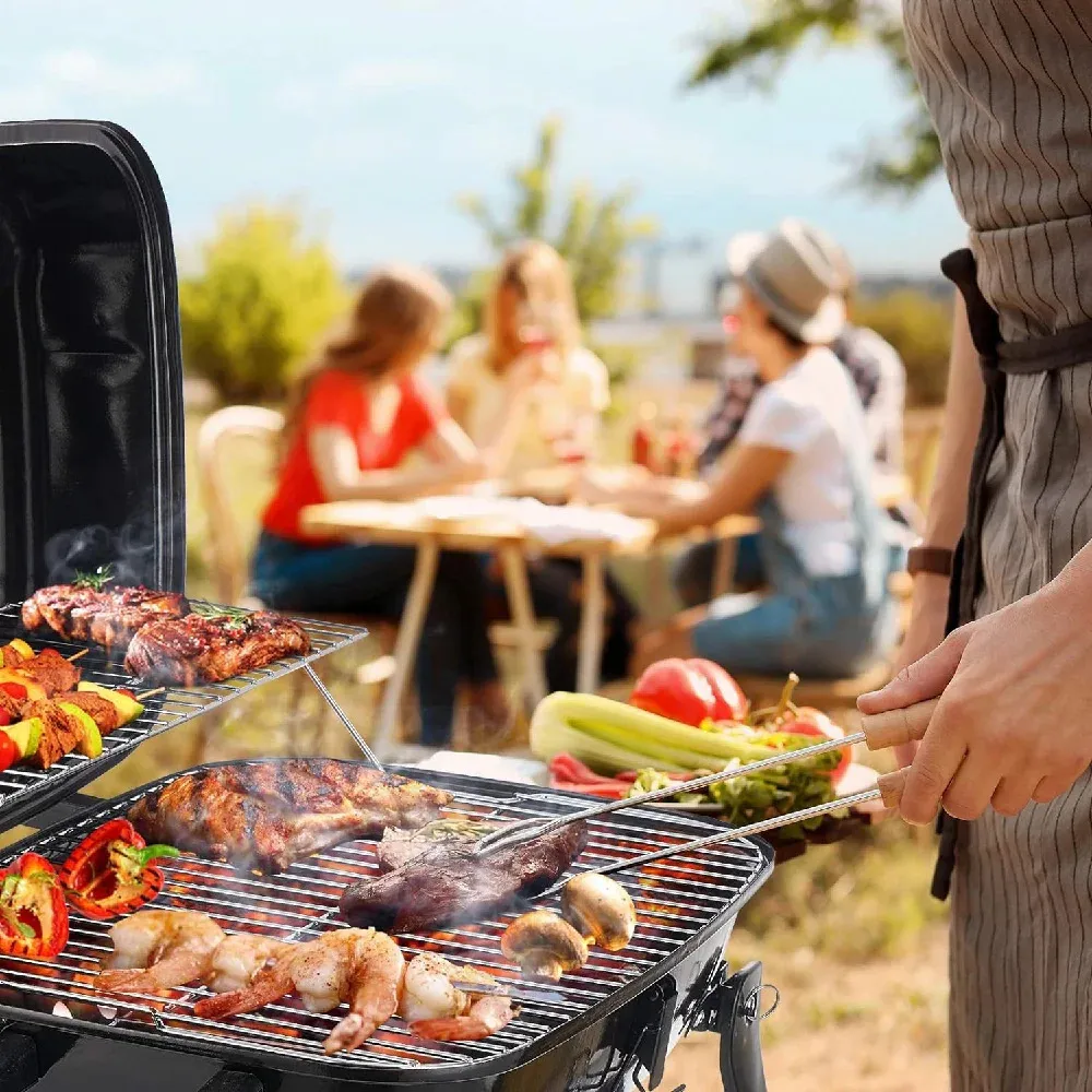 Travel Iron ADEPTNA Portable Folding Charcoal BBQ Table Top Grill Portable Bbq For Camping