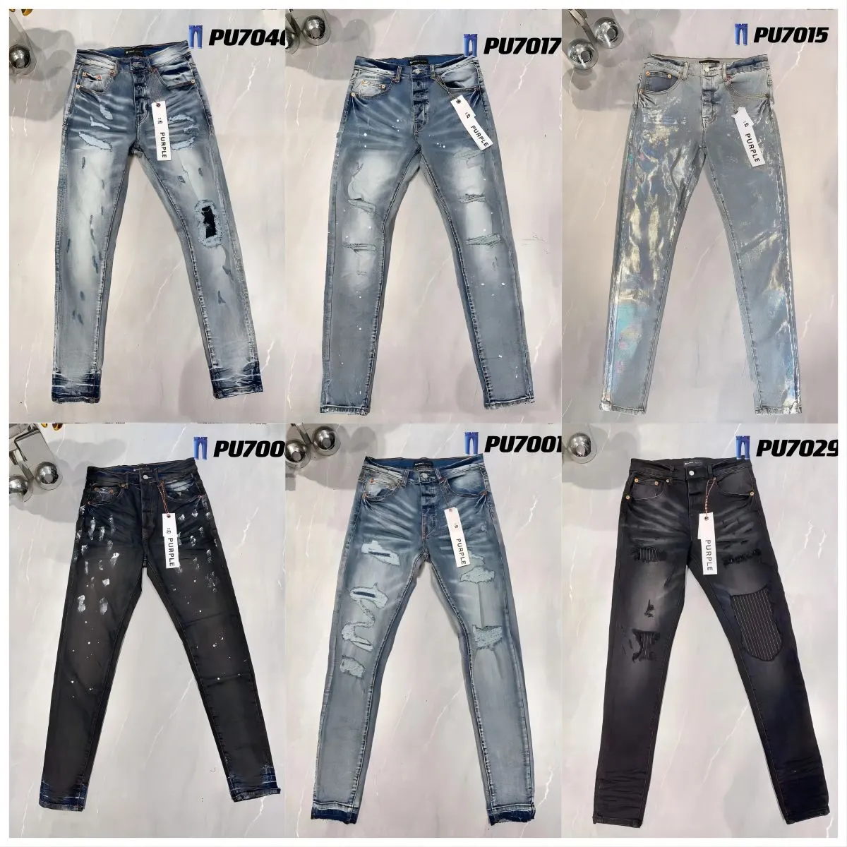 Projektant Mens Purple Jeans dsquare dżinsy kSubi Men Jean True Street Trend Dekoracja łańcucha zamka o ziarnowanie rozciągnięcie czarnych amir dżins