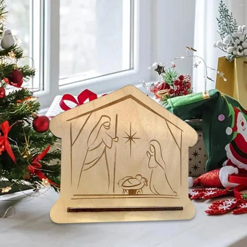 Decorazioni da giardino La nascita di Gesù Decorazioni natalizie per il centrotavola della tavola di famiglia