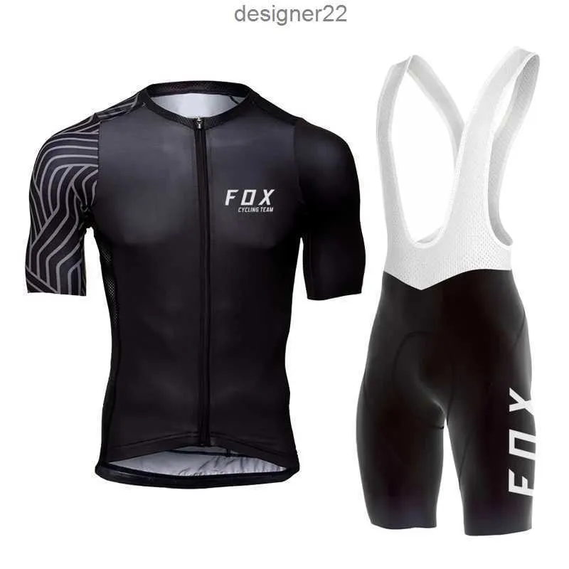 2022 pro abbigliamento da ciclismo pantaloncini con bretelle da bici uomo donna vestito da ciclista tuta da bicicletta mtb fox cycling team jersey set tenue velo homme