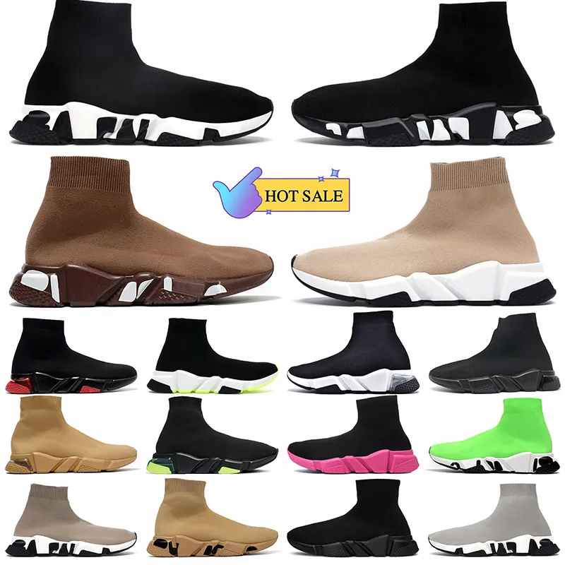 2024 Fashion Graffiti Women Mens Designer Chores de chaussettes Boots Speed Trainer Black Blanc Red Vpeilles 2.0 Clear Sole Runners Chocks Designers Platform Loafers Sneakers