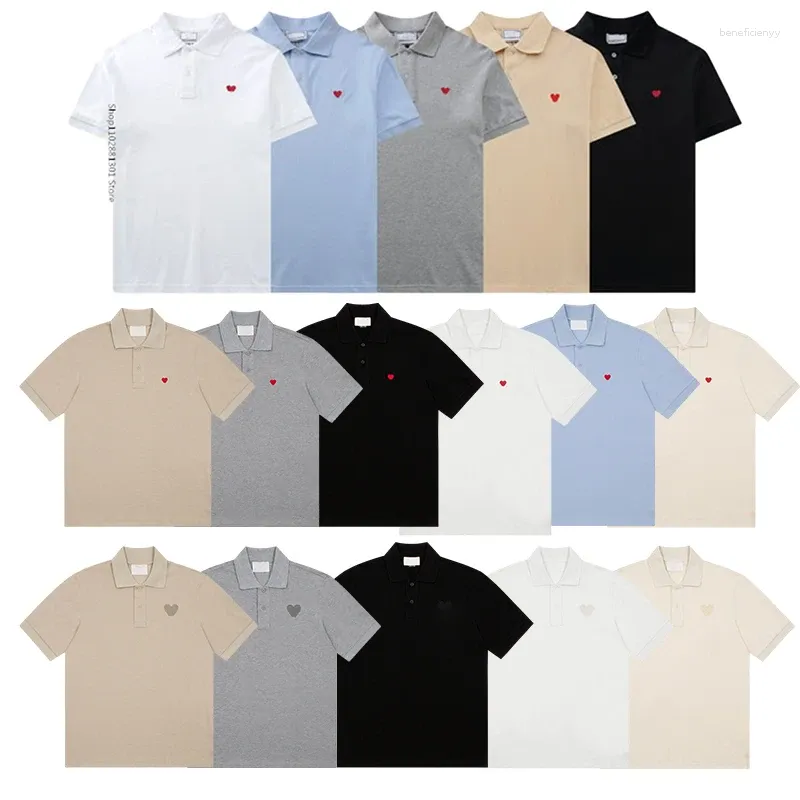 Polos masculinos 2024 verão polo camisa casual versão coreana do t-shirt moda algodão oversized homens mulheres mesmo item tops