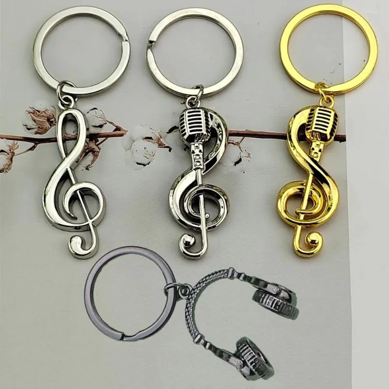 Chaveiros Moda Musical Metal Música Criativa Notas Fone de Ouvido Forma Lembranças Presentes Bolsa Ornamento Encantos