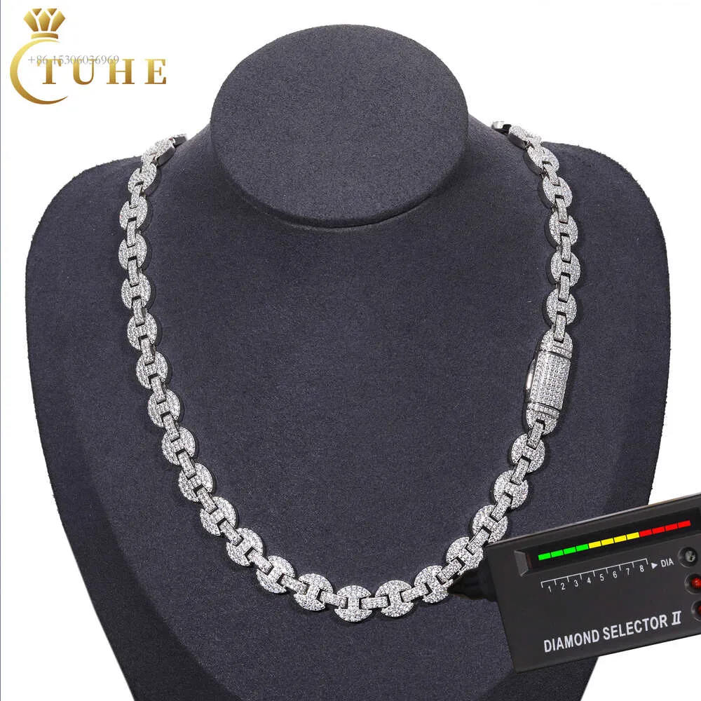 Fashion 6Mm 8Mm 10Mm Moissanite Link Chain Sterling Sier VVS Mossanite Iced Out Hiphop Jewelry Cuban Necklace For Men