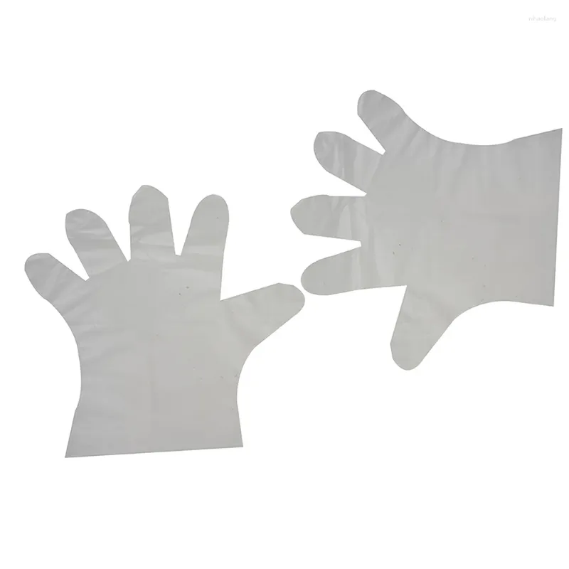 Disposable Gloves 100PCS Transparent Thickened TPE Food Grade Protective Film BBQ Kitchen Accessories