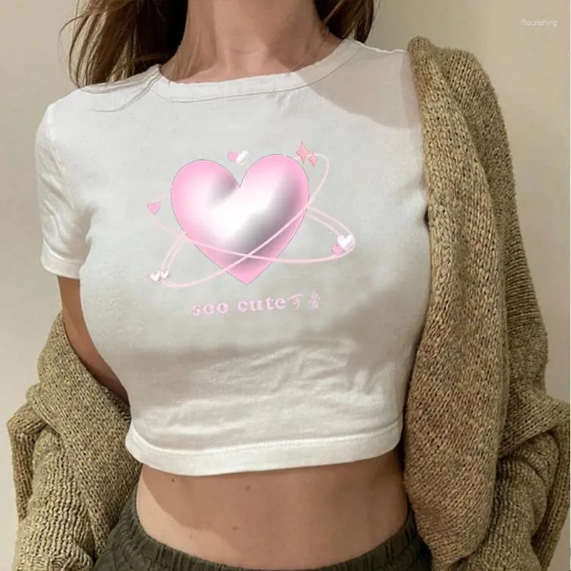 レディースTシャツY2Kクロップトップショートラグランスリーブヴィンテージかわいいグラフィック女性ティーフェアコアベイビースリムスウィートガールゴシックストリートウェア